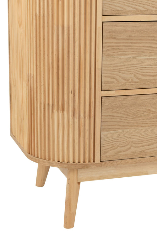 J-Line kast Rond - dennenhout - naturel - large