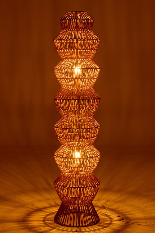 J-Line vloerlamp Touw - metaal - naturel