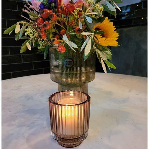 FurniLux Riba 3 vaas - Grey -18x18x35 cm - vtwonen shop