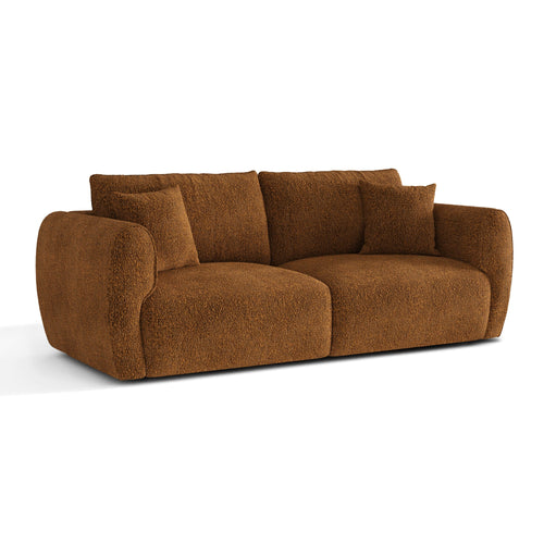 Premium Interiors - 3-zitsbank PRIMA - bouclette terracotta 213cm