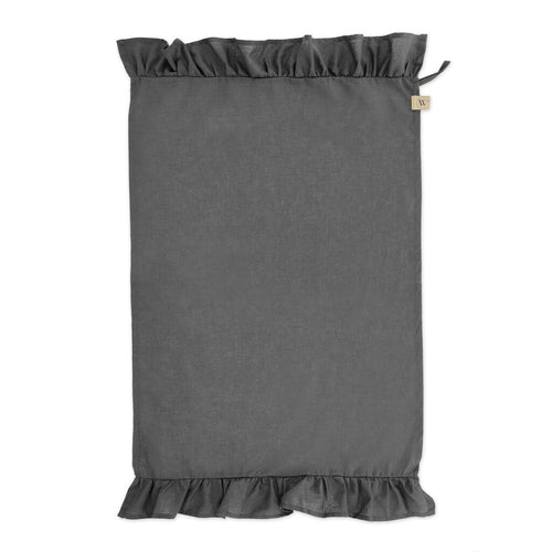 Walra - Keukenset Lovely Linen Ruffles - 3x 50x70 cm - Antraciet