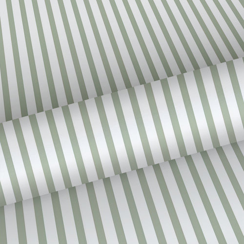 Sanders & Sanders behang strepen vergrijsd olijfgroen en wit - 53 cm x 10 m - 640416