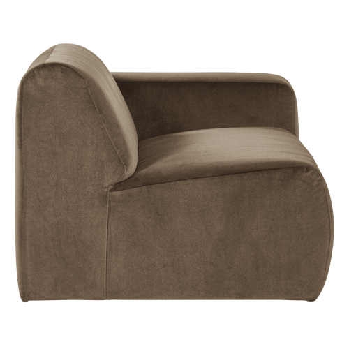WOOOD 1,5-zits bank arm rechts Mojo Base - Velvet - Taupe - 74x145x97