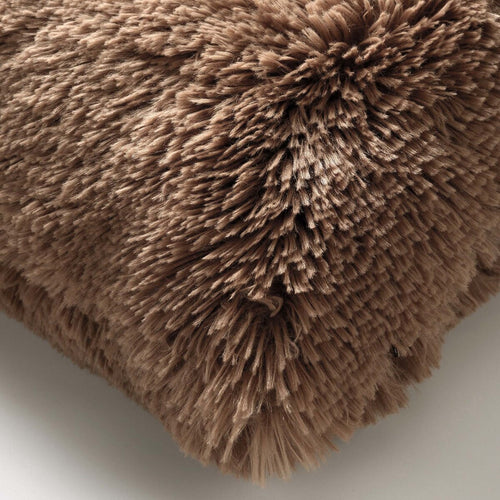 FLUFFY - kussenhoes 60x60 cm - superzacht - XL kussenhoes - Tobacco Brown - bruin