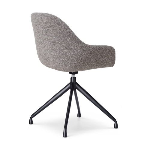 Nolon Nola-Mae Draaibare Eetkamerstoelen Bouclé Taupe - Zwart - 2x - vtwonen shop