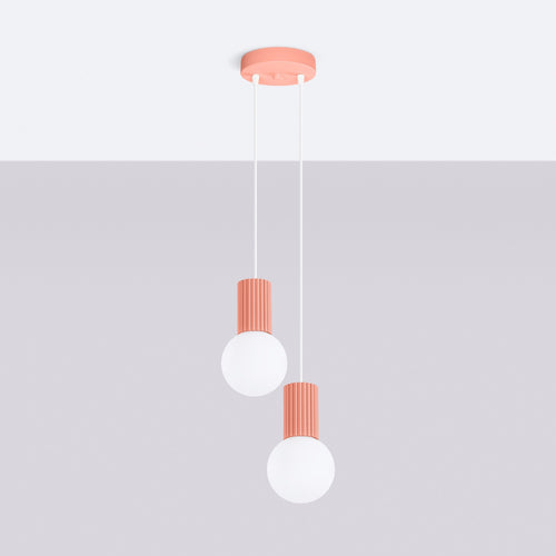Sollux Lighting Hanglamp HALO 2P perzik - 15x15x120cm