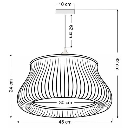 bpskoncept hanglamp Oblo - wit - Ø45 cm