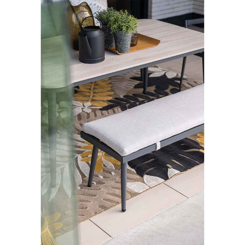 Garden Impressions sportbank Tineo donker grijs 120x40 cm