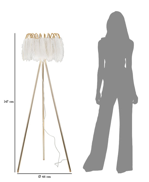 Mauro Ferretti vloerlamp - Ø 46x147 cm - wit
