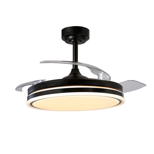 CristalRecord plafondventilator Moss - 1 lichts - 106  x 42   cm - zwart