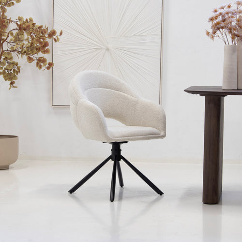 DÉJA Living Eetkamerstoel Celeste - Beige - Draaibaar - Set van 2 - vtwonen shop