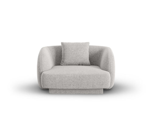Cosmopolitan Design Fauteuil Tulum chenille, lichtgrijs - 90x103x70cm