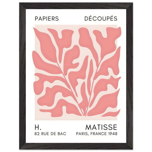 Artfulprints Poster met Lijst Matisse – Seabed shapes taupe   - 30x40 cm - Taupe