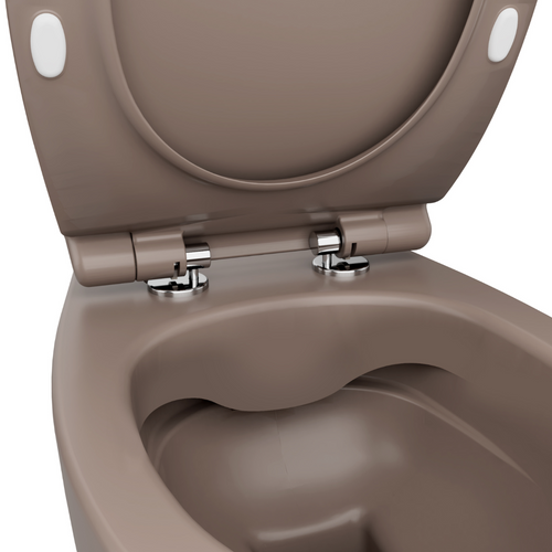 Isvea Wc Toilet Badkamer Hangend Taupe Inclusief Softclose Toiletbril - vtwonen shop