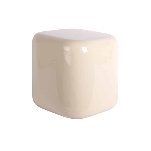 Leitmotiv kruk Cadiz - wit - 40x40x40cm