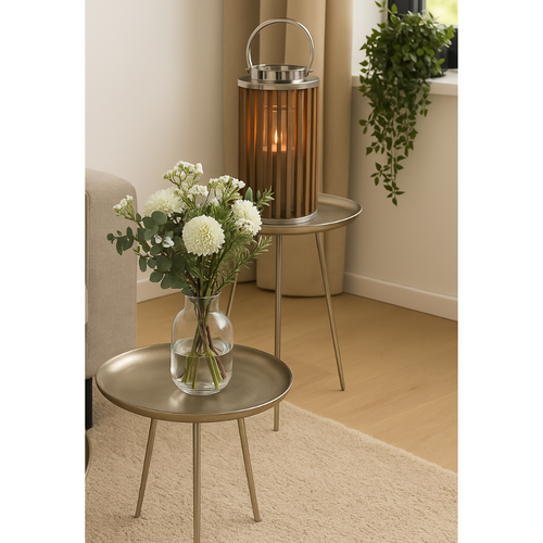 Flourify kunstbloem - Pompon dahlia-mix - 30 cm - bundel van 3