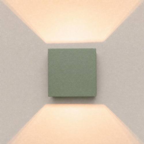 Sollux Lighting Wandlamp QUAD 1 olijfgroen - 10x12x10cm