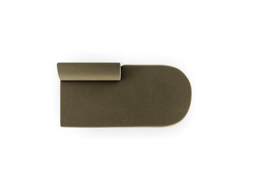 Micadoni - Module "Miley" 2 zitplaatsen, flueel groente - 90x158x70cm