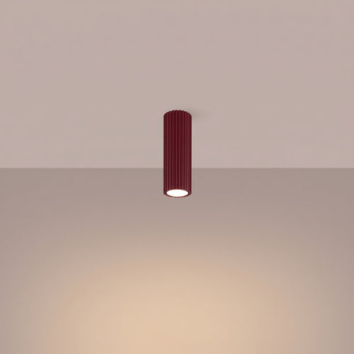 Sollux Lighting Plafondlamp KARBON 20 bordeaux - 6,5x6,5x20cm