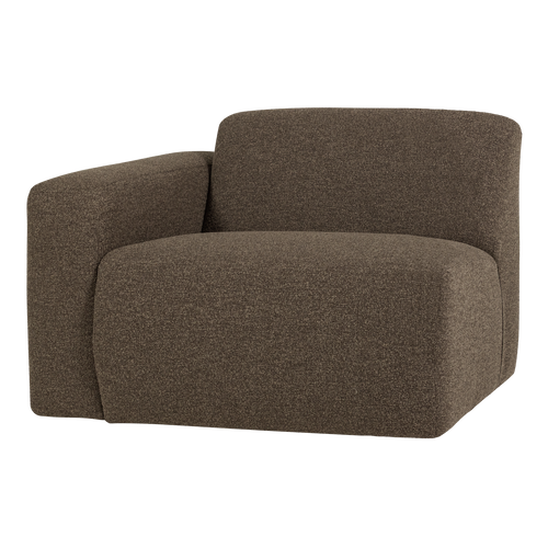WOOOD 1-zits bank arm links Mojo Base - Bouclé - Bruin - 74x105x97