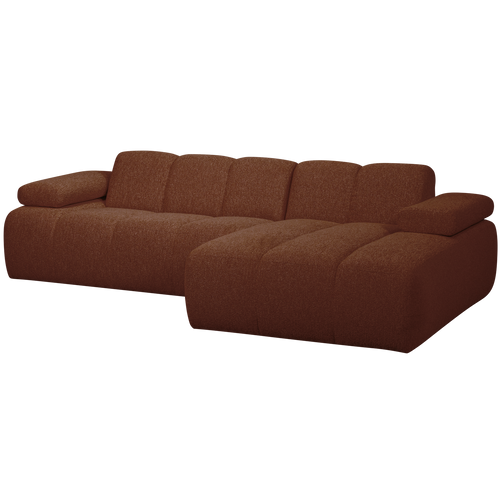 WOOOD chaise longue bank rechts Mojo - Bouclé - Roest Bruin Melange - vtwonen shop