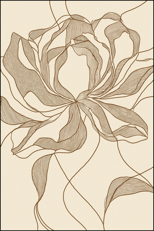 Vloerkleed MOMO rugs x NOŪRA studios - Bloom Beige/ terra 300x400 cm