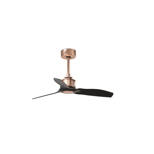 Faro Just Fan Xs - Koperen plafondventilator met 3 bladen zwarte bladen 81cm