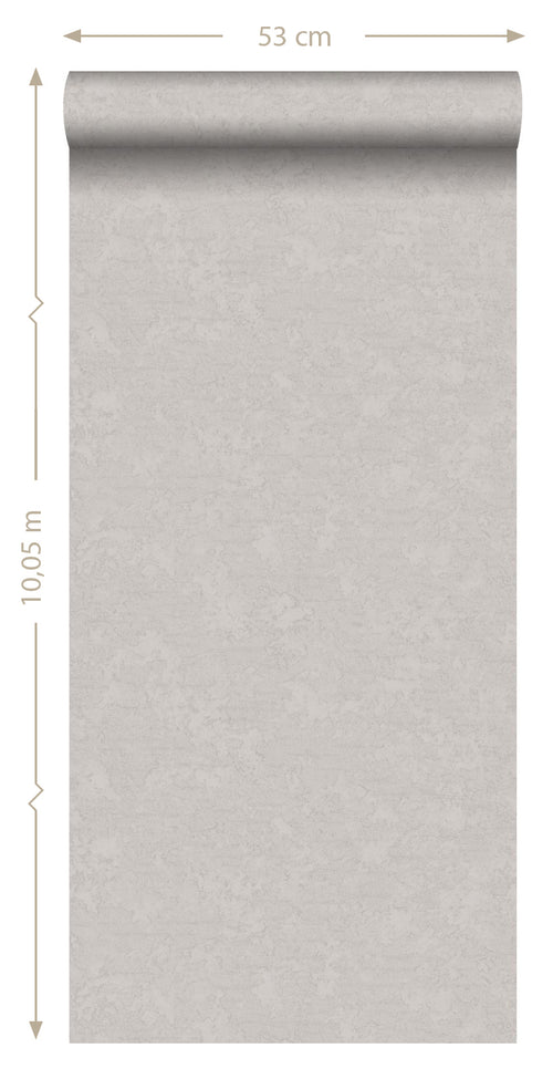 Origin Wallcoverings behang effen grijs - 53 cm x 10,05 m - 346204 - vtwonen shop