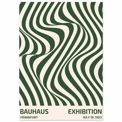 Artfulprints  Bauhaus - Exhibition Frankfurt green   poster A4 21x29.7 cm - vtwonen shop