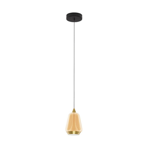 Nova Luce ALISH Slanke hanglamp voor aan het plafond, messing goud, mat zwart, champagne LED 8W 433lm 3000K