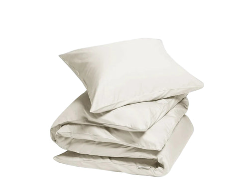 Yumeko dekbedovertrek katoen satijn sandy grey 140x220 + 1/60x70 - vtwonen shop