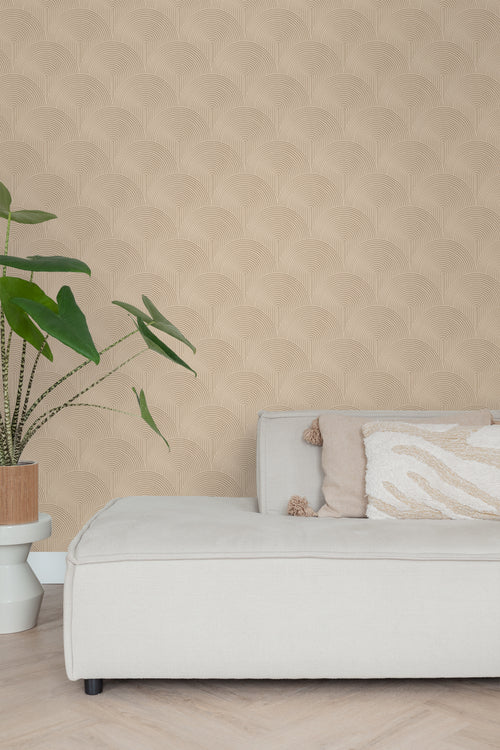 ESTAhome behang 3D-motief donker beige - 50 x 900 cm - 131102 - vtwonen shop