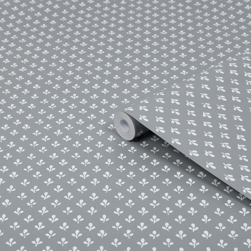 Laura Ashley Vliesbehang - Trefoil Slate Grey - Grijs 10mx52cm - vtwonen shop