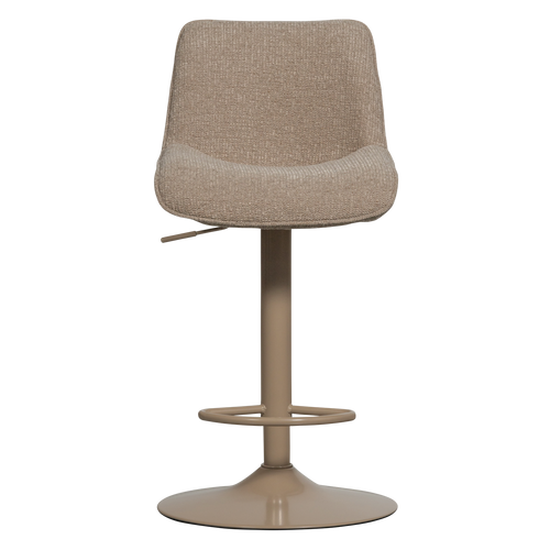 WOOOD verstelbare barstoel Marten - Polyester - Zand - 110x45x50 - vtwonen shop