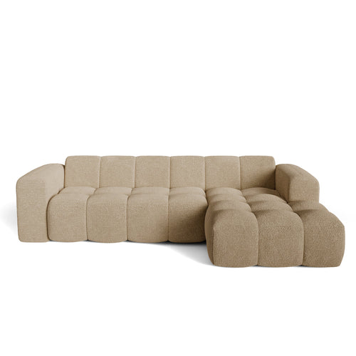 Premium Interiors - Rechthoekige hoekbank BLOOM - bouclette mol 290cm