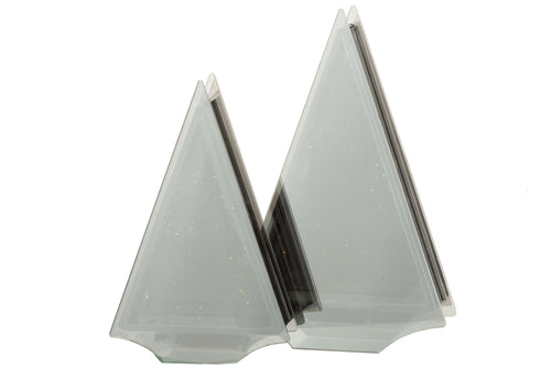 J-Line decoratie kerstboom Driehoek - glas - goud - large - LED lichtjes - vtwonen shop