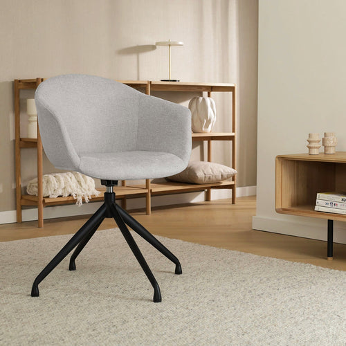 Nolon Nola-Otis Draaibare Eetkamerstoelen Set - Lichtgrijs - Zwart - vtwonen shop