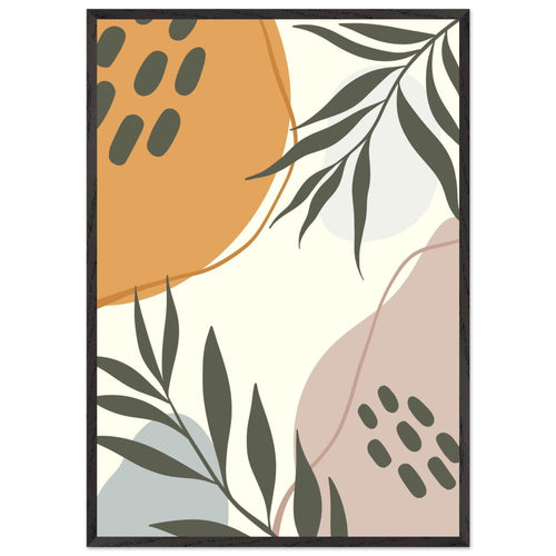 Artfulprints Poster met Lijst Boho – Floral play   - 70x100 cm - Meerkleurig