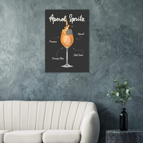 Artfulprints  Aperol Spritz cocktail I – Illustratie   poster 50x70 cm - vtwonen shop