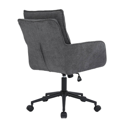 HOME DELUXE bureaustoel CORA geweven stof antraciet - in hoogte verstelbaar