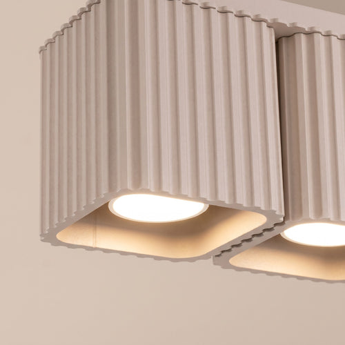 Sollux Lighting Plafondlamp RIFF 2 taupe GU10 - 20,5x10x12cm