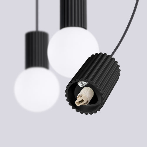 Sollux Lighting Hanglamp HALO 3L zwart - 40x6x120cm