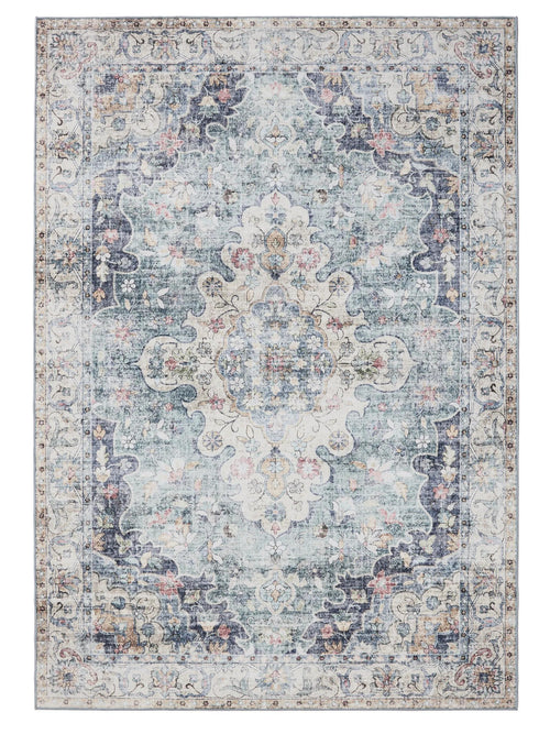 benuta wasbaar vloerkleed George - blauw - 200x300 cm