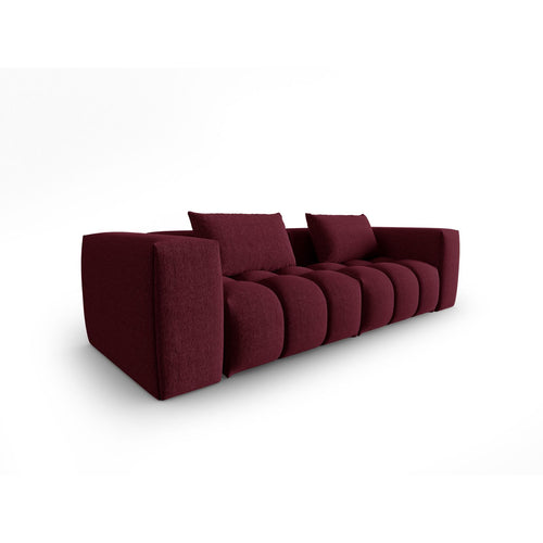 Cosmopolitan Design - Modulaire bank Verona 3-zits, structurele stof bordeaux - 85x230x70cm