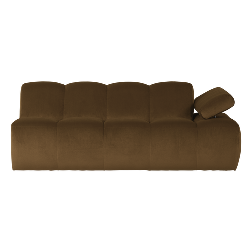 WOOOD 2-zits bank arm rechts Mojo - Velvet - Honinggeel - 74x204x97