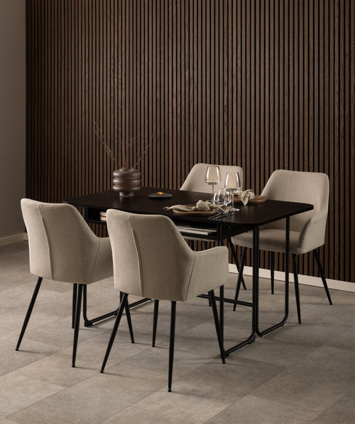 Rebellenclub Eetkamerstoel Ondara - Set van 2 - Beige