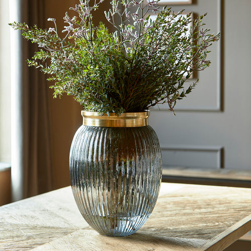 Rivièra Maison RM Vase Chatel - Glas - Grijs - vtwonen shop