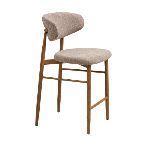 Nolon Jolien barkruk 65 cm taupe mixed  - naturel onderstel