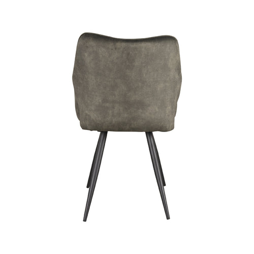 LABEL51 Eetkamerstoel Noud - Donkergroen Velvet - Zithoogte 49cm - vtwonen shop