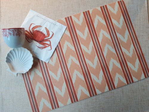 Catchii Placemat Edgy Ikat perzik roze